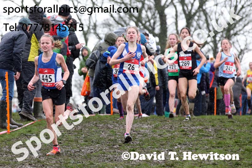 Junior girls 2019 New Balance English Schools Cross Country Champs, Temple Newsam, Leeds. Photo:  David T. Hewitson/Sports for All Pics